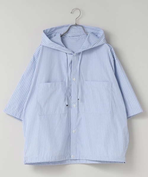 LOWRYS FARM(ローリーズファーム)の「【LFM(U)】ストライプフーディショートシャツSS 760995(シャツ/ブラウス・メンズ・ブラウン/ブルー・LARGE/MEDIUM)」の11枚目の写真