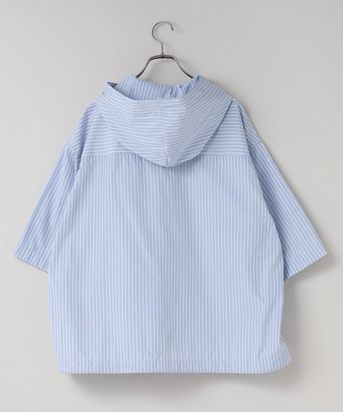 LOWRYS FARM(ローリーズファーム)の「【LFM(U)】ストライプフーディショートシャツSS 760995(シャツ/ブラウス・メンズ・ブラウン/ブルー・LARGE/MEDIUM)」の12枚目の写真