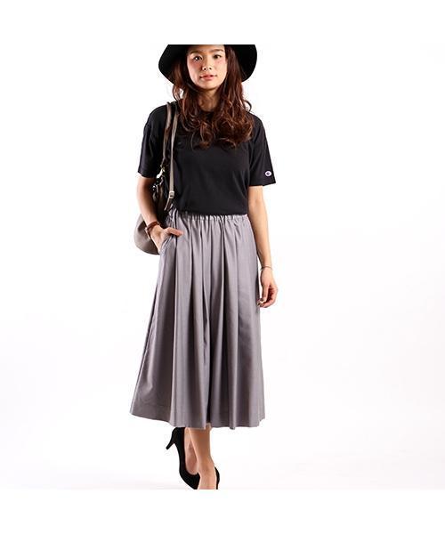 FREAK'S STORE（フリークスストア）の「タックフレアスカーチョ　-2016新作-（その他パンツ・レディース・ベージュ/ネイビー/グレー・SMALL/MEDIUM）」の15枚目の写真