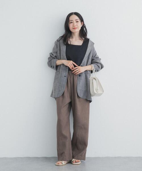 URBAN RESEARCH DOORS(アーバンリサーチドアーズ)の「異素材2WAYタンク(タンクトップ・レディース・ベージュ系その他/ブラック・FREE)」の16枚目の写真