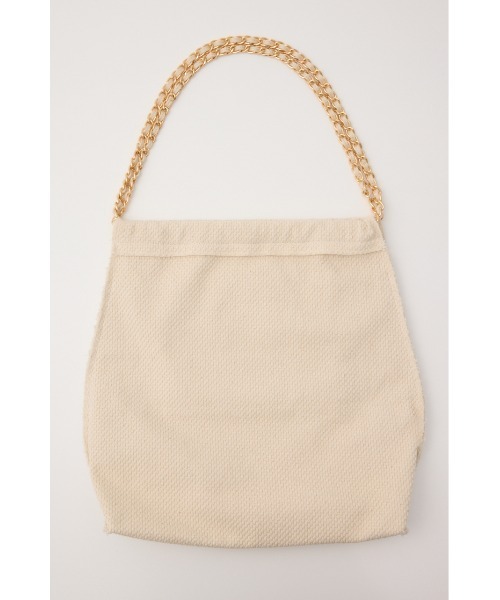 MOUSSY(マウジー)の「CHAIN CANVAS バッグ(ショルダーバッグ・レディース・アイボリー/ブラック・FREE)」の4枚目の写真
