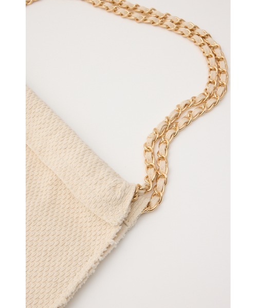 MOUSSY(マウジー)の「CHAIN CANVAS バッグ(ショルダーバッグ・レディース・アイボリー/ブラック・FREE)」の5枚目の写真