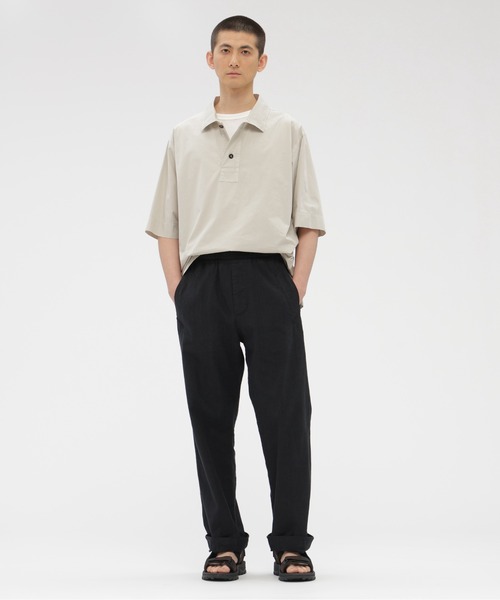 MHL.（エムエイチエル）の「COMPACT COTTON POPLIN（シャツ/ブラウス・メンズ・グレー/ライム・SMALL/MEDIUM/LARGE）」の3枚目の写真