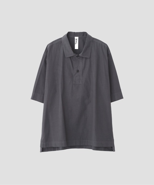 MHL.(エムエイチエル)の「COMPACT COTTON POPLIN(シャツ/ブラウス・メンズ・グレー/ライム・SMALL/MEDIUM/LARGE)」の10枚目の写真