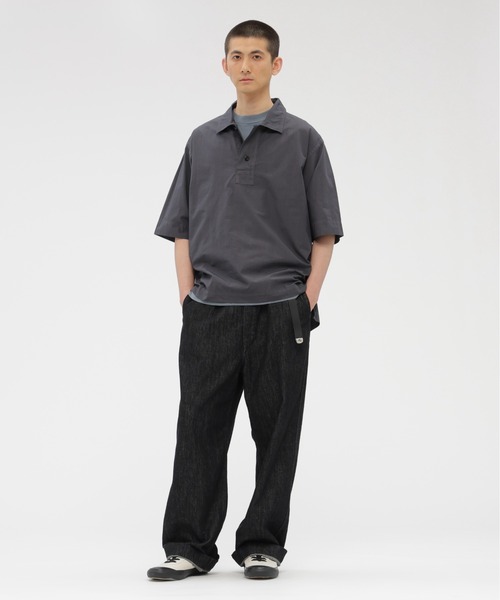 MHL.(エムエイチエル)の「COMPACT COTTON POPLIN(シャツ/ブラウス・メンズ・グレー/ライム・SMALL/MEDIUM/LARGE)」の9枚目の写真