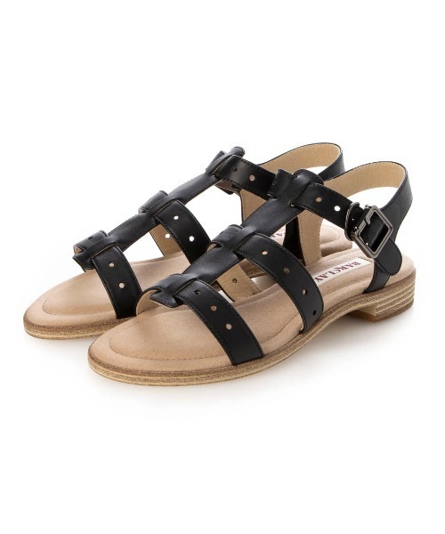 BARCLAY(バークレー)の「BARCLAY(バークレー) 深めデザインサンダル(サンダル・レディース・ブラック・22.5cm/23cm/23.5cm/24.5cm)」の1枚目の写真