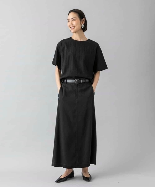 MICHEL KLEIN(ミッシェル・クラン)の「シアーTブラウス(シャツ/ブラウス・レディース・ホワイト/ライトグレー/ブラック・38/40)」の8枚目の写真