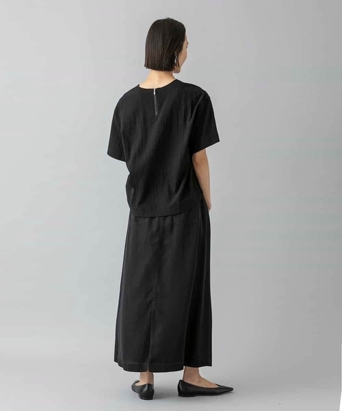 MICHEL KLEIN(ミッシェル・クラン)の「シアーTブラウス(シャツ/ブラウス・レディース・ホワイト/ライトグレー/ブラック・38/40)」の9枚目の写真