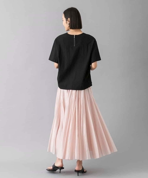 MICHEL KLEIN(ミッシェル・クラン)の「シアーTブラウス(シャツ/ブラウス・レディース・ホワイト/ライトグレー/ブラック・38/40)」の15枚目の写真