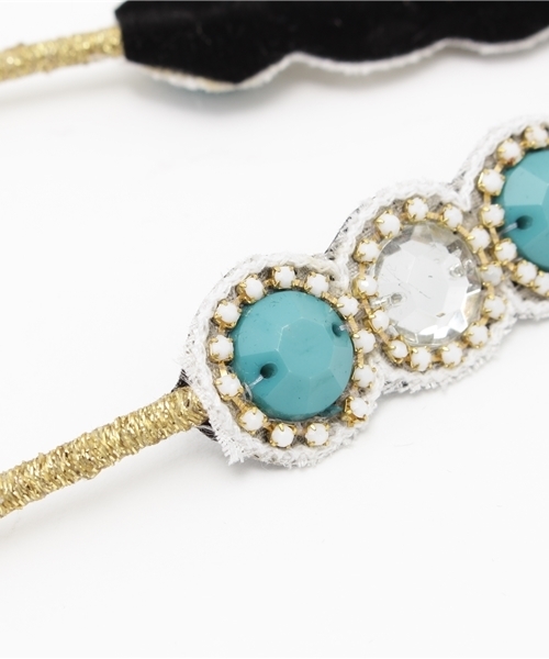 チャイハネ（チャイハネ）の「【チャイハネ】カラージュヘアバンド（ヘアバンド・レディース・ターコイズブルー/ピンク/ホワイト・FREE）」の9枚目の写真