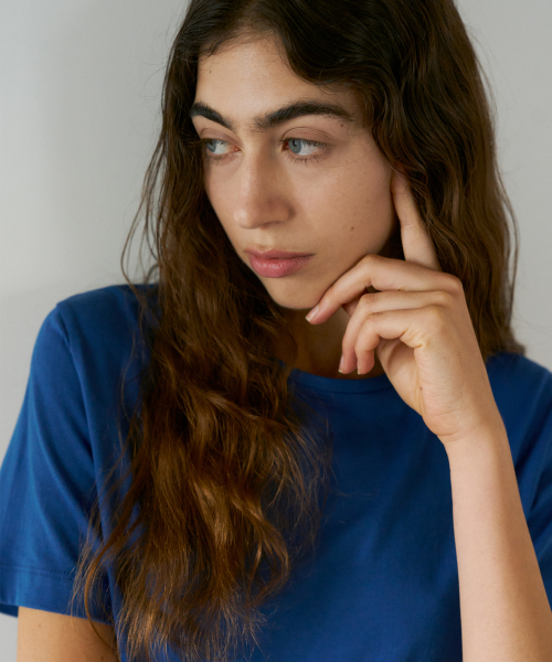 38COMEONCOMMON(38カモンコモン)の「Regular Light Cotton T-Shirts (Blue)(Tシャツ/カットソー・レディース・その他・FREE)」の1枚目の写真