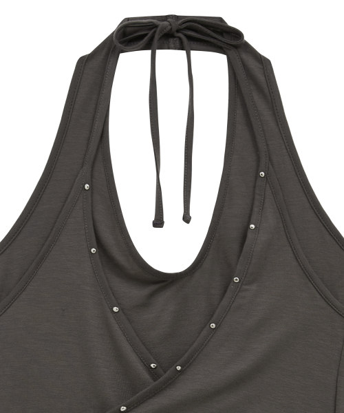 Midnight Move（ミッドナイトムーブ）の「double top (dark grey)（Tシャツ/カットソー・レディース・その他・FREE）」の2枚目の写真