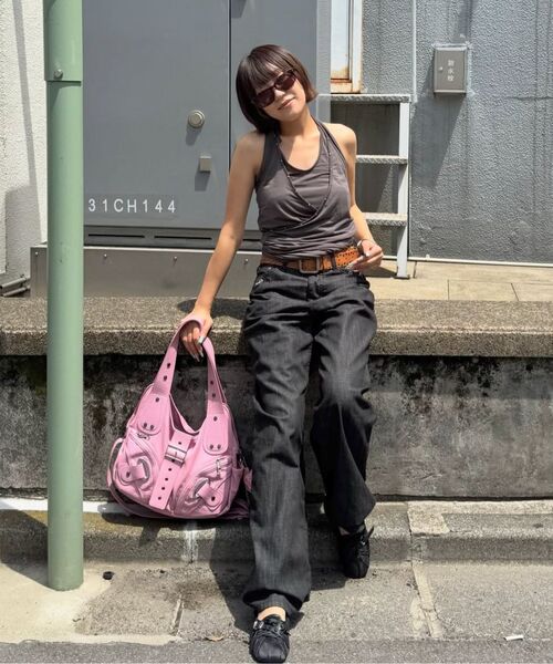 Midnight Move(ミッドナイトムーブ)の「double top (dark grey)(Tシャツ/カットソー・レディース・その他・FREE)」の7枚目の写真