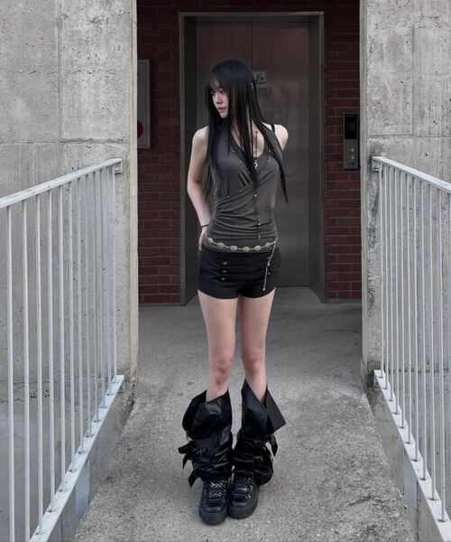 Midnight Move(ミッドナイトムーブ)の「double top (dark grey)(Tシャツ/カットソー・レディース・その他・FREE)」の10枚目の写真