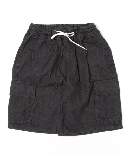 Ritzy(リッツィー)の「ルーズシルエットカーゴデニムショーツ(デニムパンツ・メンズ・ブラック・M/S)」の5枚目の写真