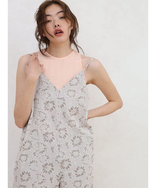 FIKA.(フィーカ)の「Flower cami overalls(サロペット/オーバーオール・レディース・ブラウン/ベージュ系・MEDIUM)」の10枚目の写真