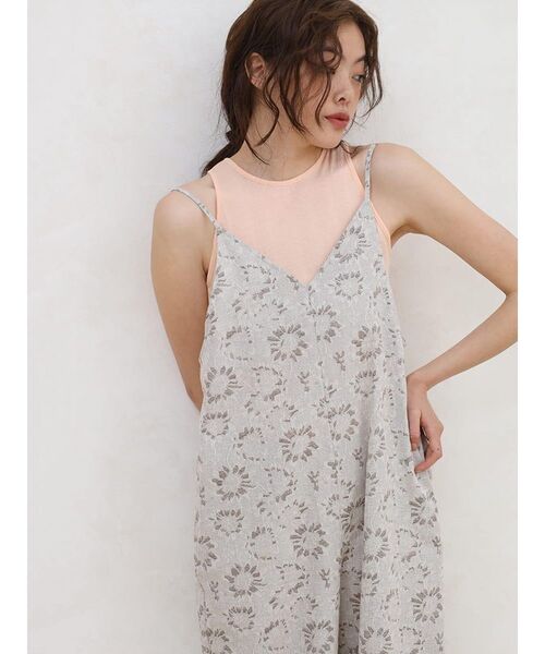 FIKA.(フィーカ)の「Flower cami overalls(サロペット/オーバーオール・レディース・ブラウン/ベージュ系・MEDIUM)」の13枚目の写真