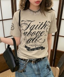 LAC-VERT | フィットリブピグメントプリントTシャツ(Tシャツ/カットソー)