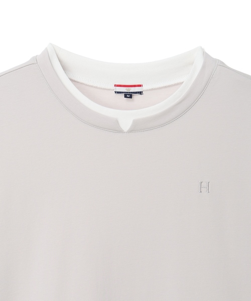 Petit Honfleur（プチオンフルール）の「レイヤード風スリットカットプルオーバー【接触冷感・UVカット】（Tシャツ/カットソー・レディース・グレー/ネイビー・M/L）」の19枚目の写真