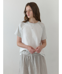 Brume half t-shirt (white/melange)