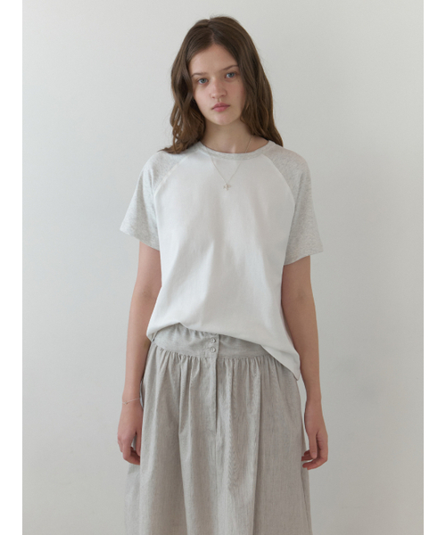 THEMITTEN(ザ・ミトン)の「Brume half t-shirt (white/melange)(Tシャツ/カットソー・レディース・その他・FREE)」の2枚目の写真