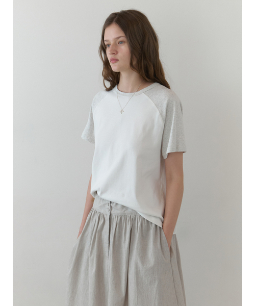 THEMITTEN(ザ・ミトン)の「Brume half t-shirt (white/melange)(Tシャツ/カットソー・レディース・その他・FREE)」の3枚目の写真