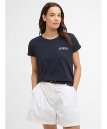 Barbour（バブアー）の「BedeポイントロゴTシャツ（レディース）（Tシャツ/カットソー）」
