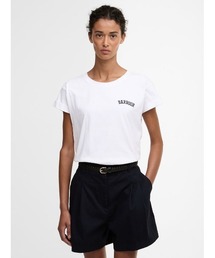 Barbour（バブアー）の「BedeポイントロゴTシャツ（レディース）（Tシャツ/カットソー）」