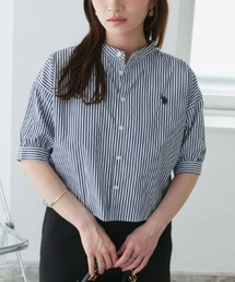 U.S. POLO ASSN. クロップド丈ボリュームスリーブブラウス