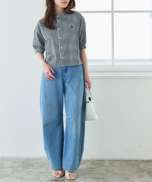 U.S. POLO ASSN.(ユーエスポロアッスン)の「U.S. POLO ASSN. クロップド丈ボリュームスリーブブラウス(シャツ/ブラウス・レディース・オフホワイト/ネイビー系/ブラック系その他/ブルー系その他・L/M/3L/LL)」の21枚目の写真