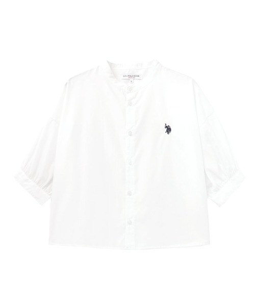 U.S. POLO ASSN.(ユーエスポロアッスン)の「U.S. POLO ASSN. クロップド丈ボリュームスリーブブラウス(シャツ/ブラウス・レディース・オフホワイト/ネイビー系/ブラック系その他/ブルー系その他・L/M/3L/LL)」の19枚目の写真