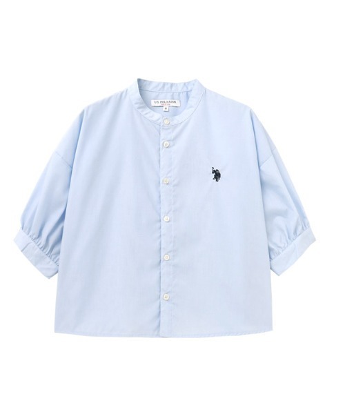 U.S. POLO ASSN.(ユーエスポロアッスン)の「U.S. POLO ASSN. クロップド丈ボリュームスリーブブラウス(シャツ/ブラウス・レディース・オフホワイト/ネイビー系/ブラック系その他/ブルー系その他・L/M/3L/LL)」の7枚目の写真
