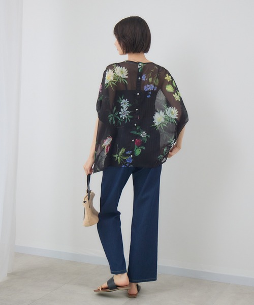 Pillini(ピリーニ)の「【昨年大好評】新色追加 涼感メッシュストレートデニム(デニムパンツ・レディース・ベージュ/ホワイト/ネイビー・SMALL/LARGE/MEDIUM)」の14枚目の写真