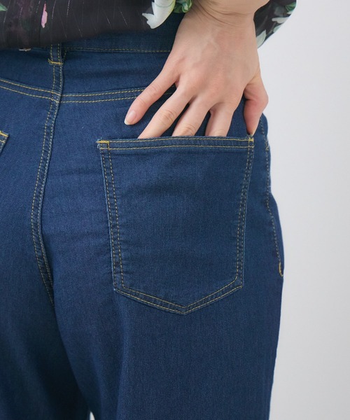 Pillini(ピリーニ)の「【昨年大好評】新色追加 涼感メッシュストレートデニム(デニムパンツ・レディース・ベージュ/ホワイト/ネイビー・SMALL/LARGE/MEDIUM)」の19枚目の写真