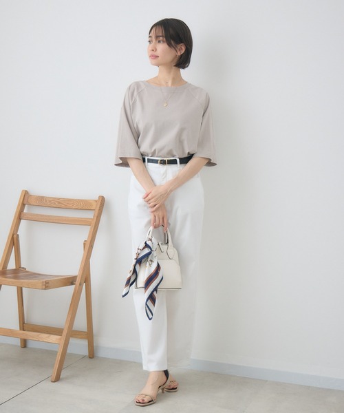 Pillini(ピリーニ)の「【昨年大好評】新色追加 涼感メッシュストレートデニム(デニムパンツ・レディース・ベージュ/ホワイト/ネイビー・SMALL/LARGE/MEDIUM)」の22枚目の写真