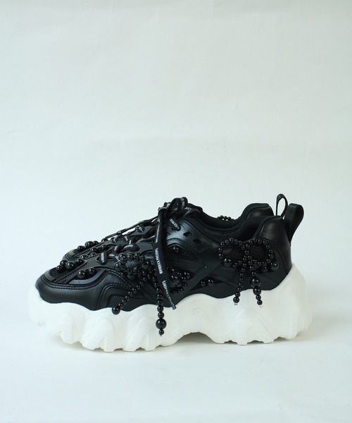 Scrap Book(スクラップブック)の「【MAISON MAVERICK PRESENTS】Bumpy Sole Dad Sneaker-Pearl(スニーカー・レディース・ブラック・23.5/24)」の6枚目の写真