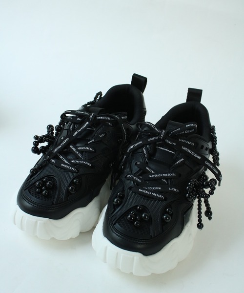 Scrap Book(スクラップブック)の「【MAISON MAVERICK PRESENTS】Bumpy Sole Dad Sneaker-Pearl(スニーカー・レディース・ブラック・23.5/24)」の5枚目の写真