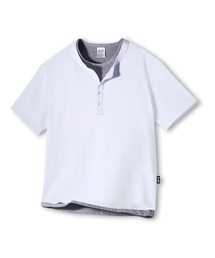 ストライプ配色ロールアップリンガークロップ半袖Tシャツ3カラーYT-3Y27