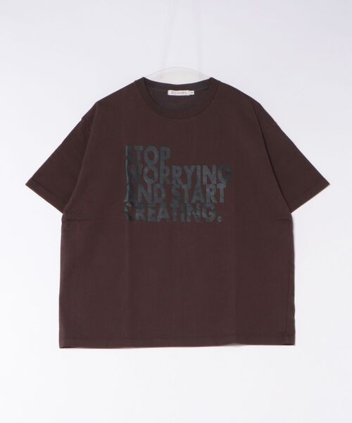 Scrap Book(スクラップブック)の「【ALL HOURS】6.5OZ FINE COMA STOP WORRYING(Tシャツ/カットソー・レディース・ブラウン系その他/グレー系その他/ホワイト系その他・1)」の3枚目の写真