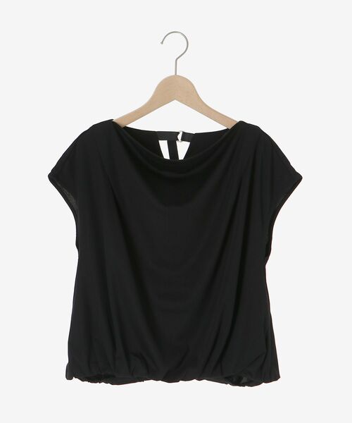 le.coeur blanc（ルクールブラン）の「ドレープネックカットソー（Tシャツ/カットソー・レディース・チャコールグレー/ブラック/オフホワイト/ブルー・38）」の7枚目の写真