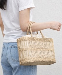 CACHELLIE | SEAGRASS PATTERN TOTE / M(かごバッグ)