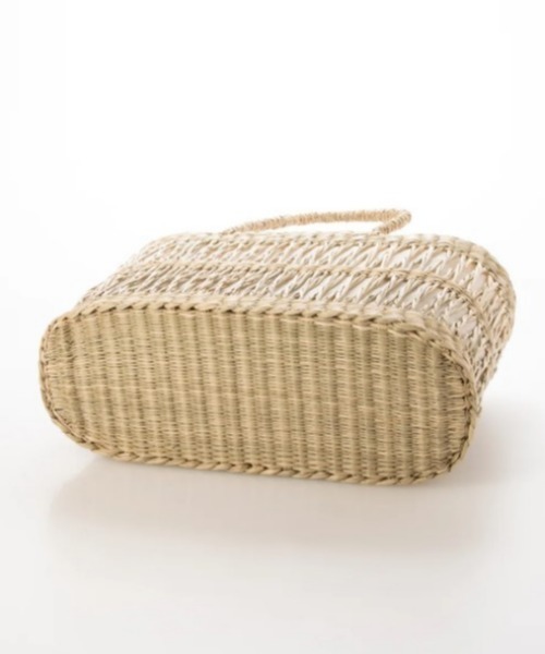 CACHELLIE(カシェリエ)の「SEAGRASS PATTERN TOTE / M(かごバッグ・レディース・ナチュラル/ブラック・FREE)」の7枚目の写真