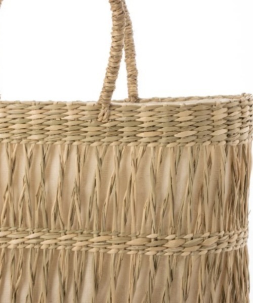 CACHELLIE(カシェリエ)の「SEAGRASS PATTERN TOTE / M(かごバッグ・レディース・ナチュラル/ブラック・FREE)」の10枚目の写真