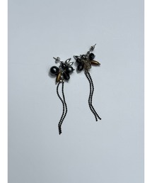 【musk】ブラック×ネイビーカラーのシックピアス(MA)