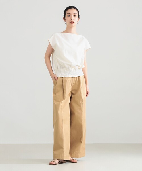 Demi-Luxe BEAMS(デミルクス ビームス)の「フレンチ シャーリング ブラウス(シャツ/ブラウス・レディース・ネイビー/オフホワイト/オレンジ系その他7・ONE SIZE)」の11枚目の写真