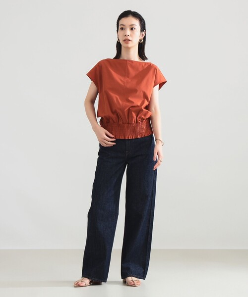 Demi-Luxe BEAMS(デミルクス ビームス)の「フレンチ シャーリング ブラウス(シャツ/ブラウス・レディース・ネイビー/オフホワイト/オレンジ系その他7・ONE SIZE)」の17枚目の写真