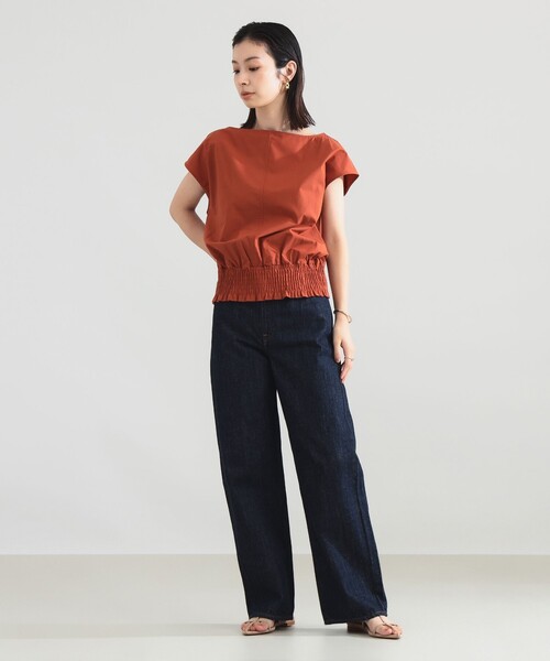 Demi-Luxe BEAMS(デミルクス ビームス)の「フレンチ シャーリング ブラウス(シャツ/ブラウス・レディース・ネイビー/オフホワイト/オレンジ系その他7・ONE SIZE)」の16枚目の写真