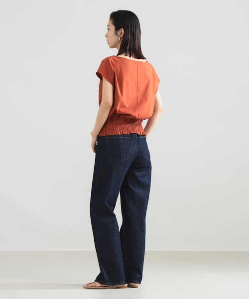 Demi-Luxe BEAMS(デミルクス ビームス)の「フレンチ シャーリング ブラウス(シャツ/ブラウス・レディース・ネイビー/オフホワイト/オレンジ系その他7・ONE SIZE)」の15枚目の写真