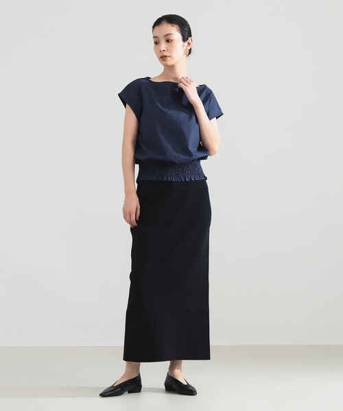 Demi-Luxe BEAMS(デミルクス ビームス)の「フレンチ シャーリング ブラウス(シャツ/ブラウス・レディース・ネイビー/オフホワイト/オレンジ系その他7・ONE SIZE)」の13枚目の写真