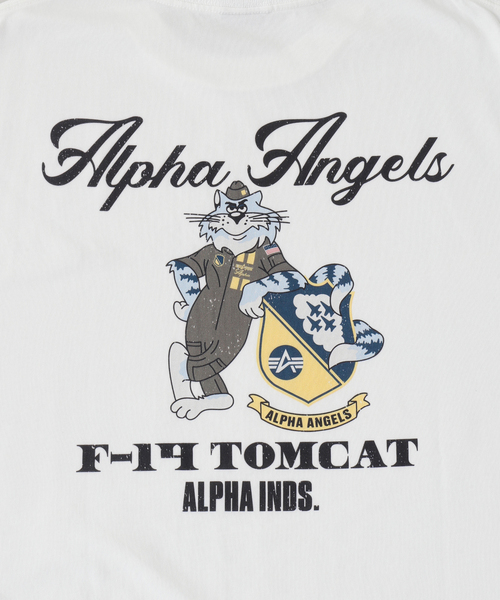 Alpha Industries（アルファインダストリーズ）の「ALPHA INDUSTRIES / アルファ インダストリーズ F-14 TOMCAT T-SHIRT（Tシャツ/カットソー・メンズ・グリーン/ホワイト・X-LARGE/LARGE/MEDIUM）」の4枚目の写真